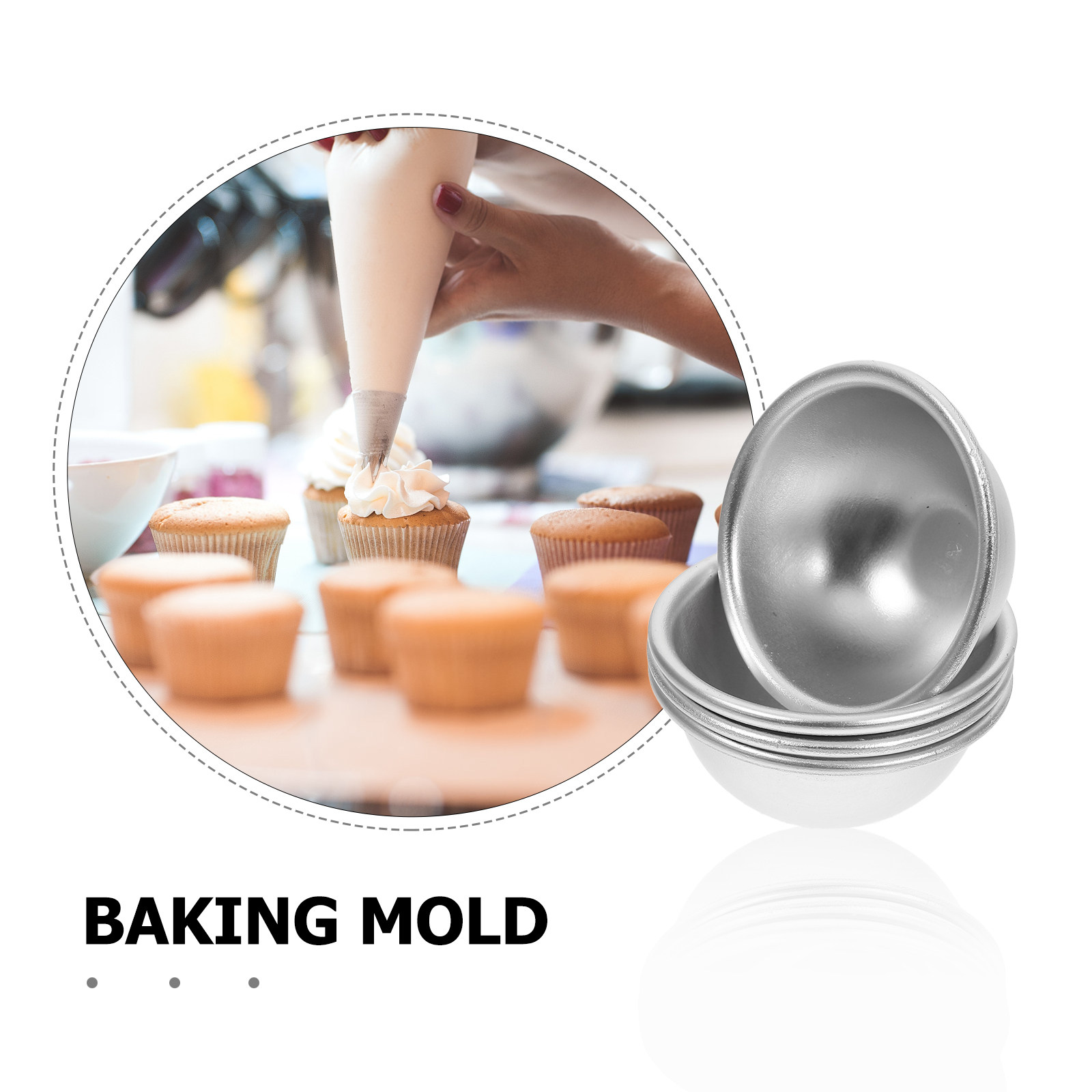 4 Adet Alüminyum Yarım Küre Ba - Bath Bomb Mold incelemesi ve fiyatı