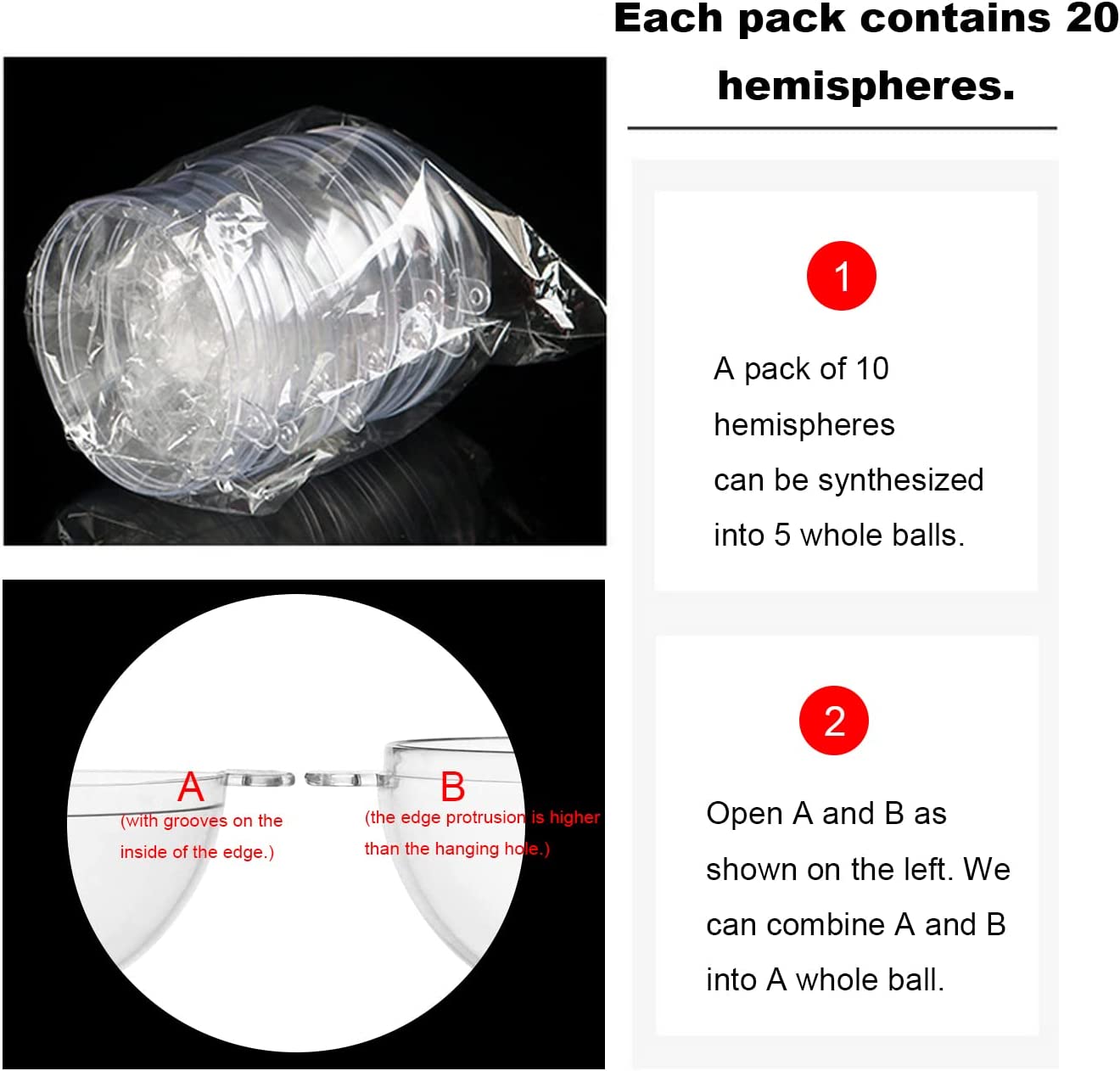 Temizle plastik süsler topları - Bath Bomb Mold incelemesi ve fiyatı